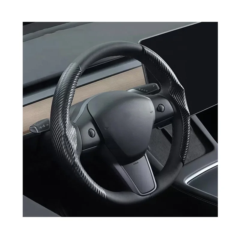 Противоскользящий чехол на руль для skoda octavia kodiaq fabia rapid kamiq кушак superb yeti laura автомобильные аксессуары из углеродного волокна
