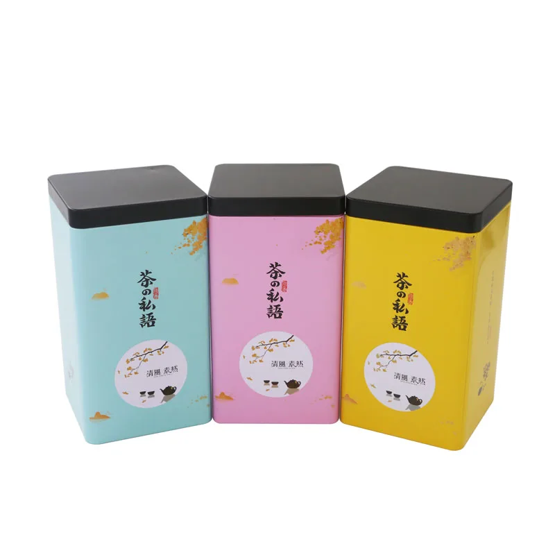 
Fancy Solid Color Printed 2oz Seamless Small Metal Holder Travel Candle Tin Oolong Tea Cans 