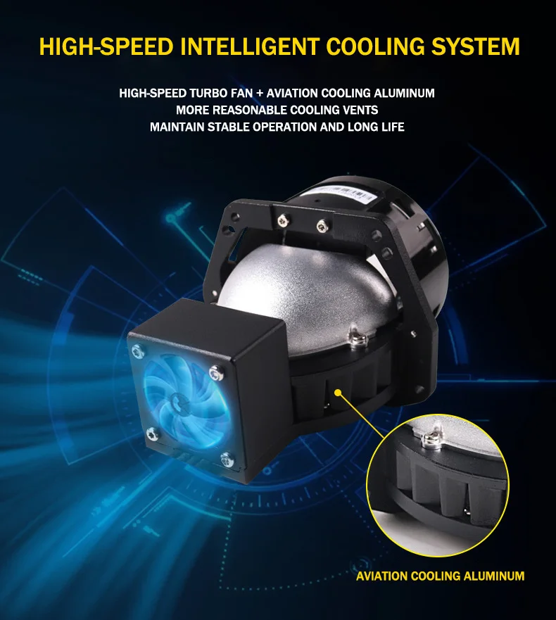 3' Bi Led Projector Lens 63W 71W Headlights Biled Auto Lighting System Dual Light