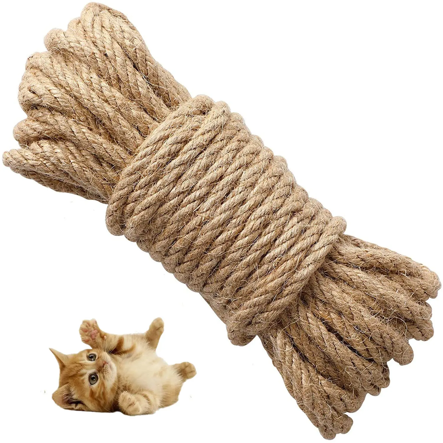 Free Samples Natural Sisal Jute Cord DIY Hemp Rope Manila Rope Cat Tree Scratching Post Binding Rope for Decorative
