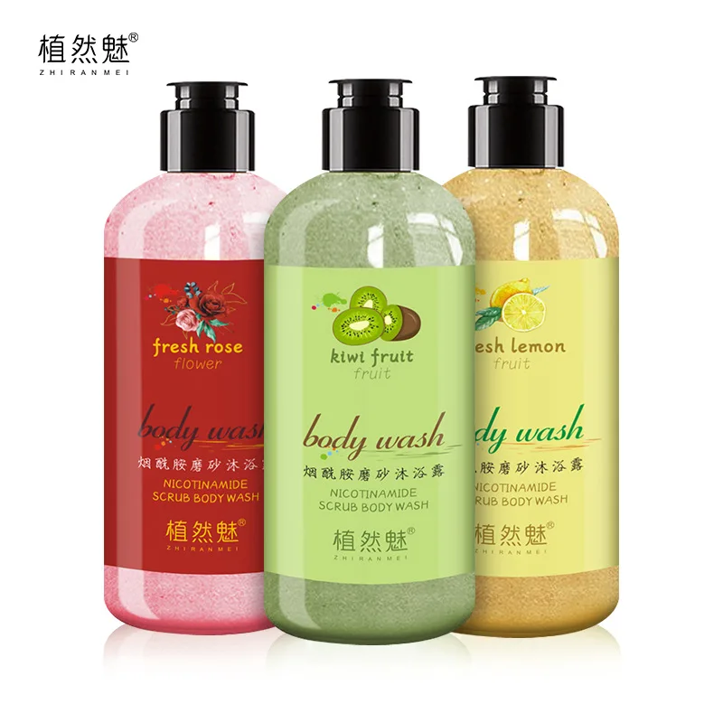 2 в 1 Niacinamide скраб для мытья тела фруктовый увлажняющий отшелушивающий скраб для тела гель для душа