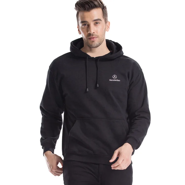 Men customize any logo can be silk screen embroidery hot paint any color street wear collarless long-sleeved hoodie