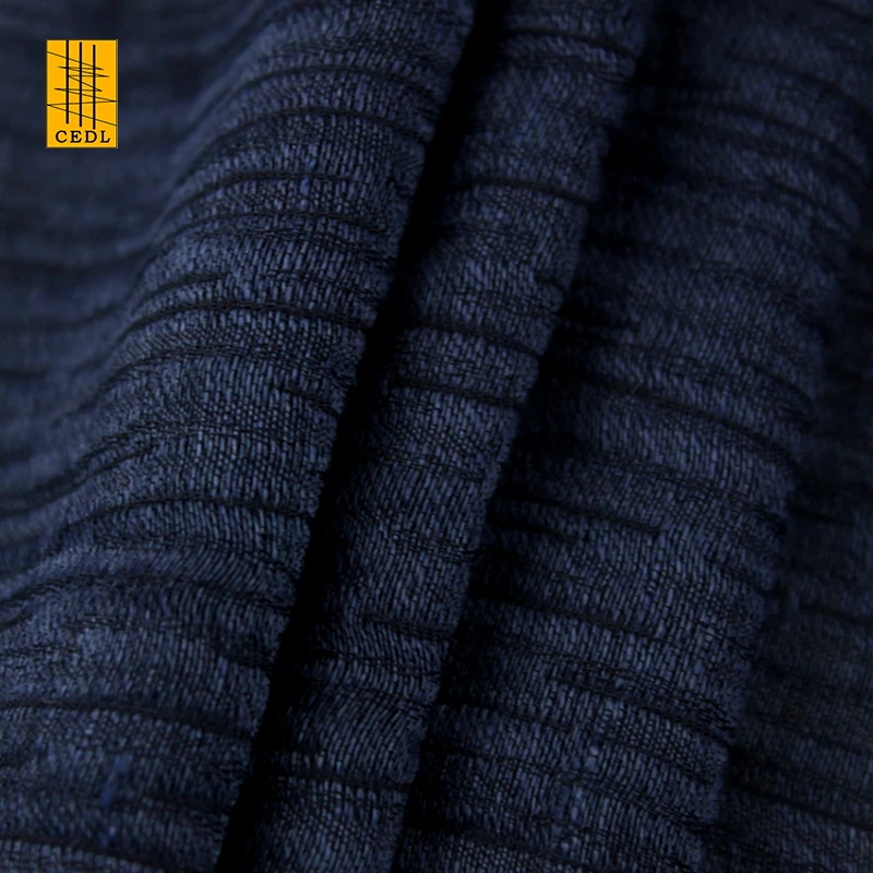 Popular Yarn Dyed Natural Silk Linen Blended Crepe Fabric for Dress Skirt Shirt European Flax & FSC