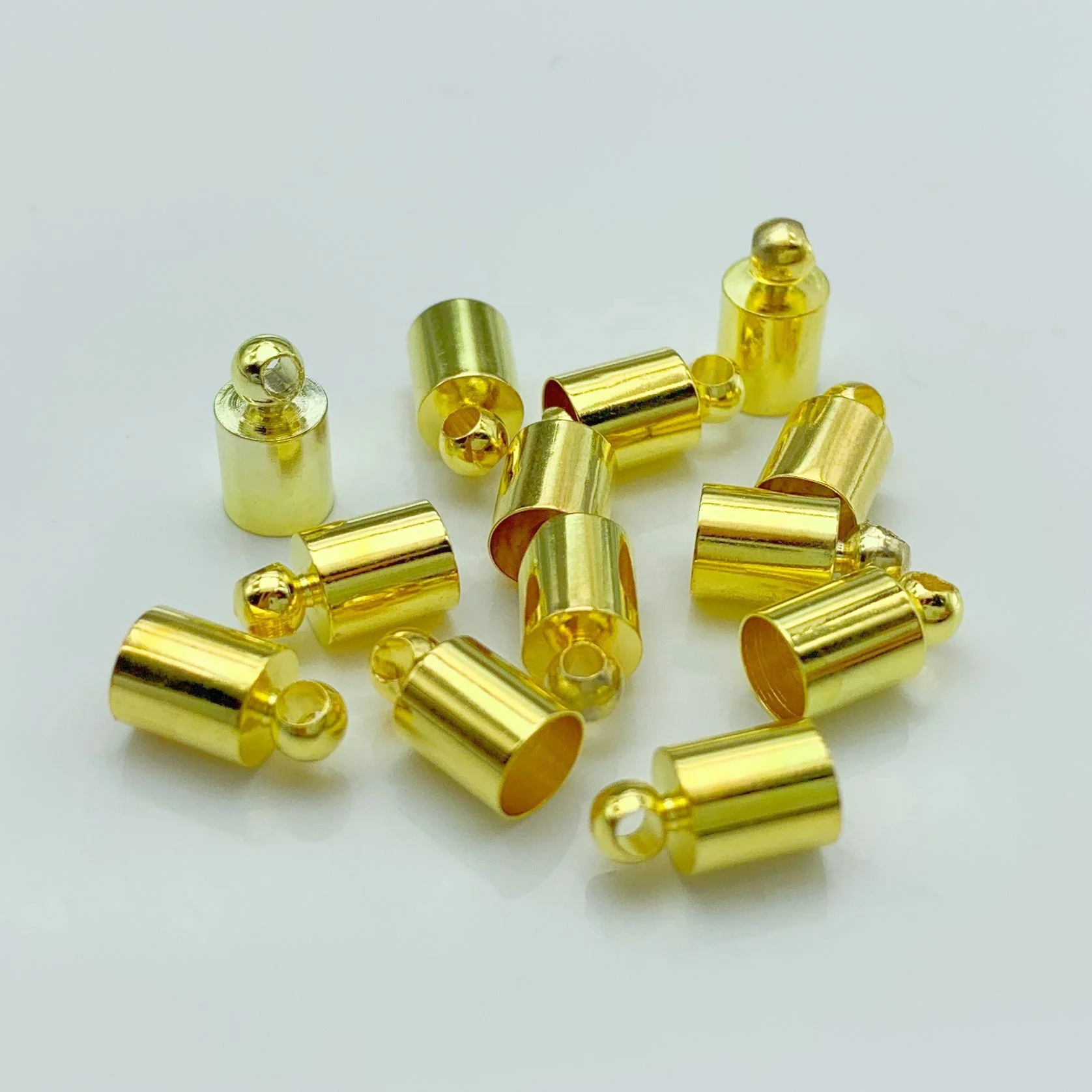 100pcs/Bags Tassel Leather Cord End Crimp Caps Beads End Tip Cap For DIY Necklace Jewelry Making Jewelry Findings Components