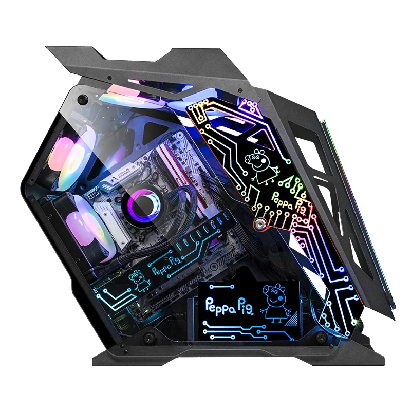 Фабрика OEM пользовательский компьютер PC Case игра CPU Case Gaming ATX материнская плата с шкафом вентилятора RGB красочный PC