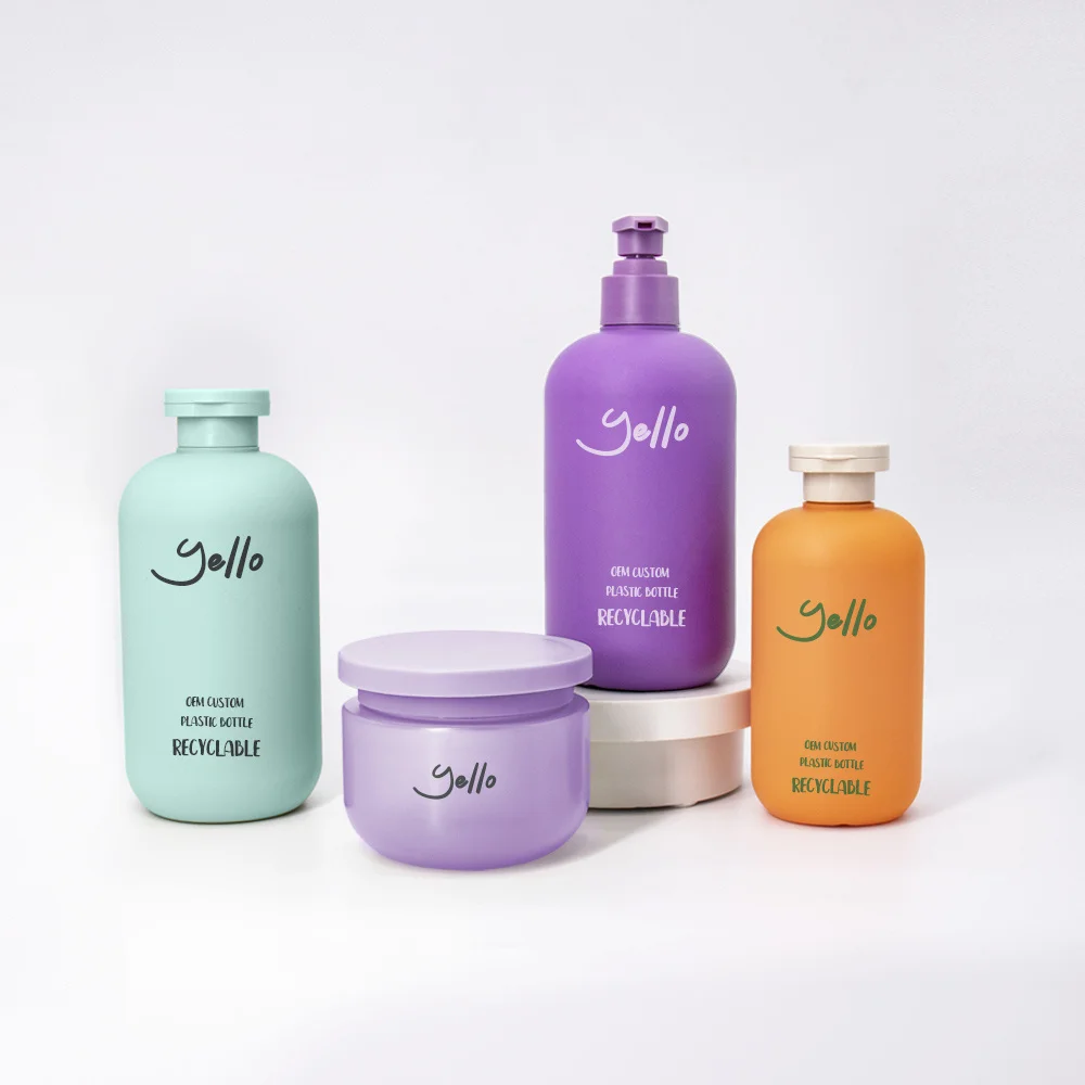 Wholesale Green Purple Pink Empty Shampoo Bottles Soft Touch 200ml 300ml 500ml 800ml Shampoo Conditioner Container Bottle