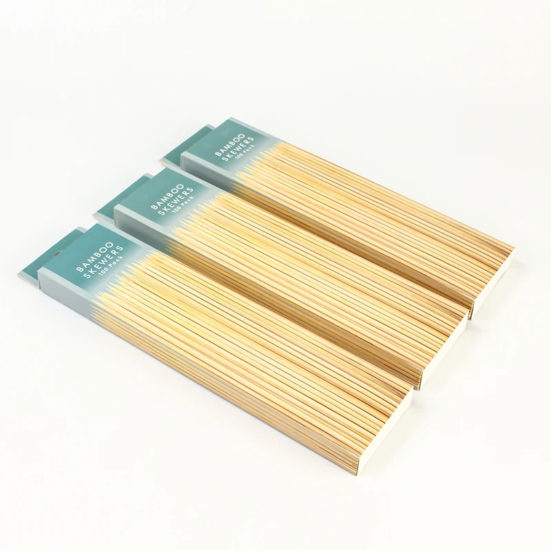 Disposable skewer bamboo skewers sticks round bamboo skewer with custom design