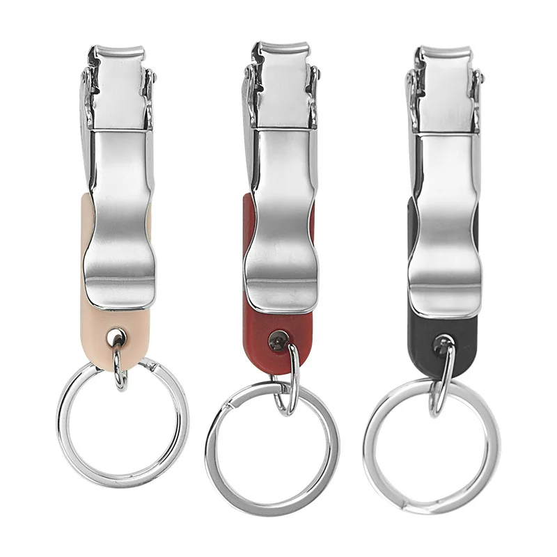Eco-friendly Premium Stainless Steel Fingernail and Toenail Clipper Cutters Effortless Nail Clipper With Keychain