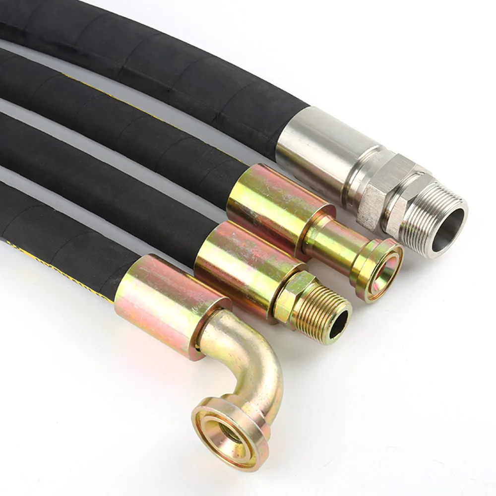 Hydraulic High Pressure Oil Hose Pipe Manufacture Customized Fuel Hose Pipe Hydraulic Braided Rubber Hose