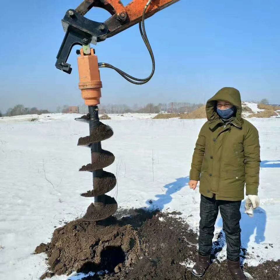 YA2000 Modernization Wear-resistant High quality hydraulic motor Reusable Utility work Earth drill for excavator attachments