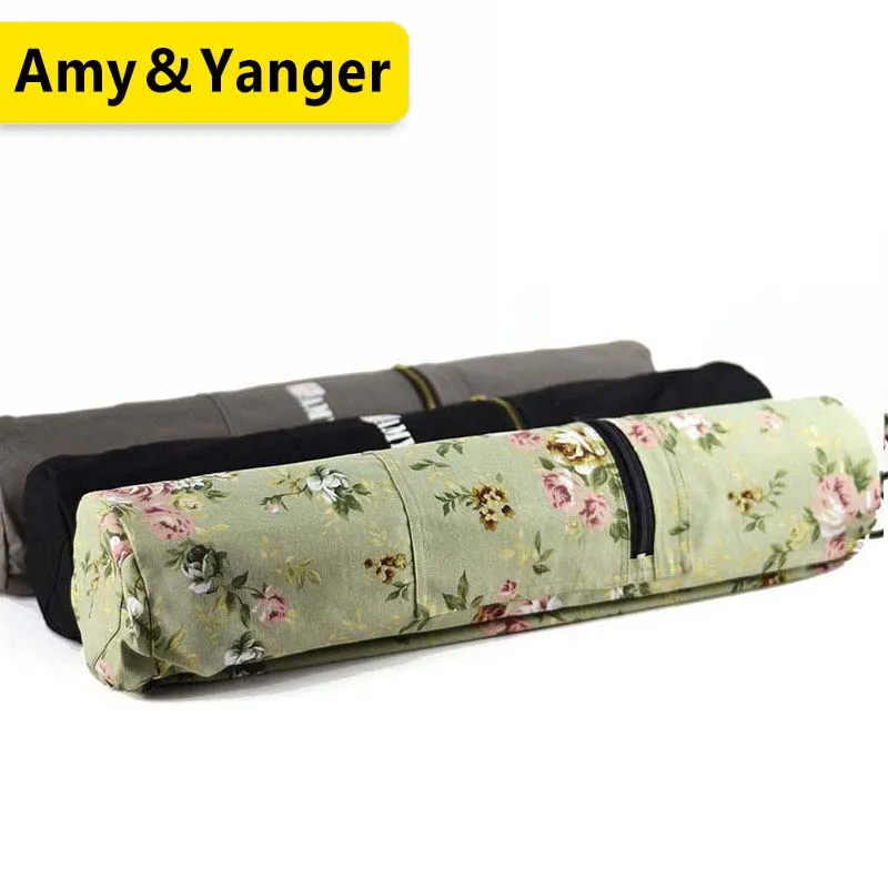 
BSCI factory high quality canvas yoga mat carry bag with air holes 