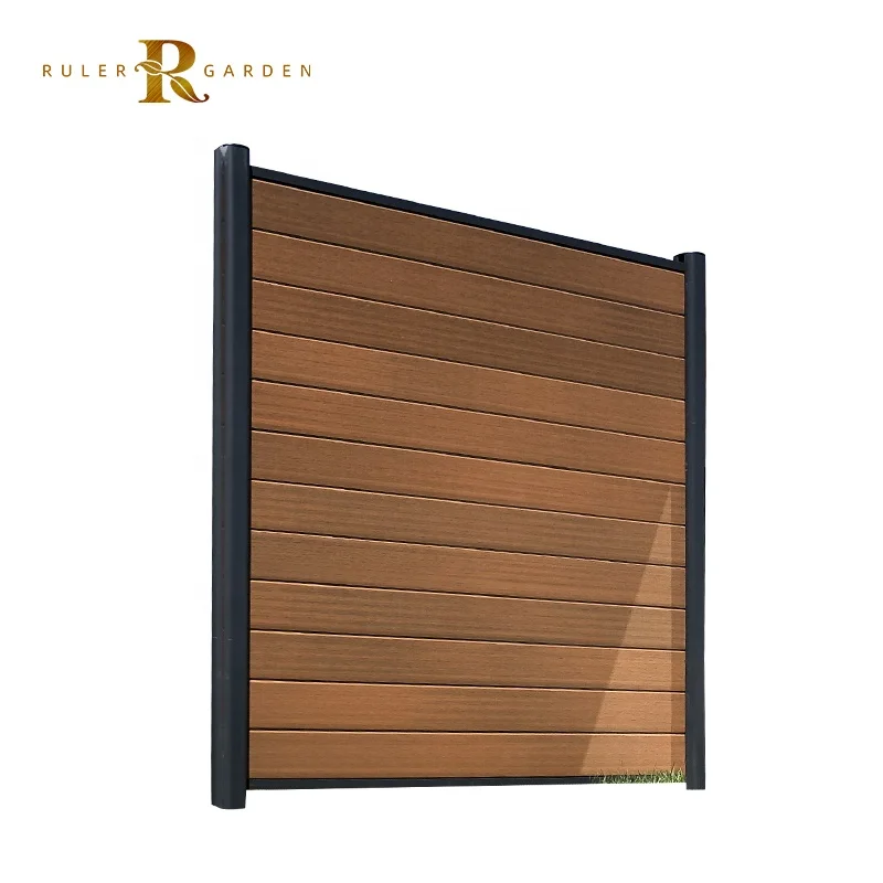 Customized modern decorative garden border aluminum composite wood fence