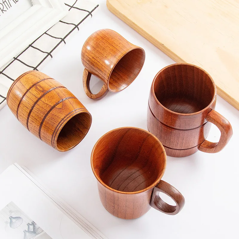 Wholesale Custom logo engraved personalized jujube cup bamboo cup drinking wooden mug natural bamboo tea beer cup