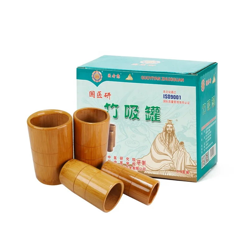 
1*4 Bamboo tube cupping set Chinese cupping therapy set for body health 