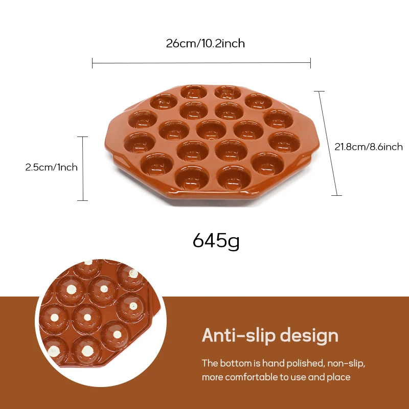 custom logo Creative 19-Grid Red Ceramic Egg Tart Tray Disposable Kiln Technique French Snail Baked Plate Dish Microwave Oven