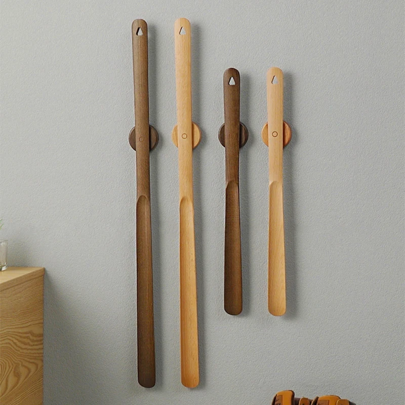 Newest Eco Friendly Wooden Extra Long Handle Magnetic Shoe Horn