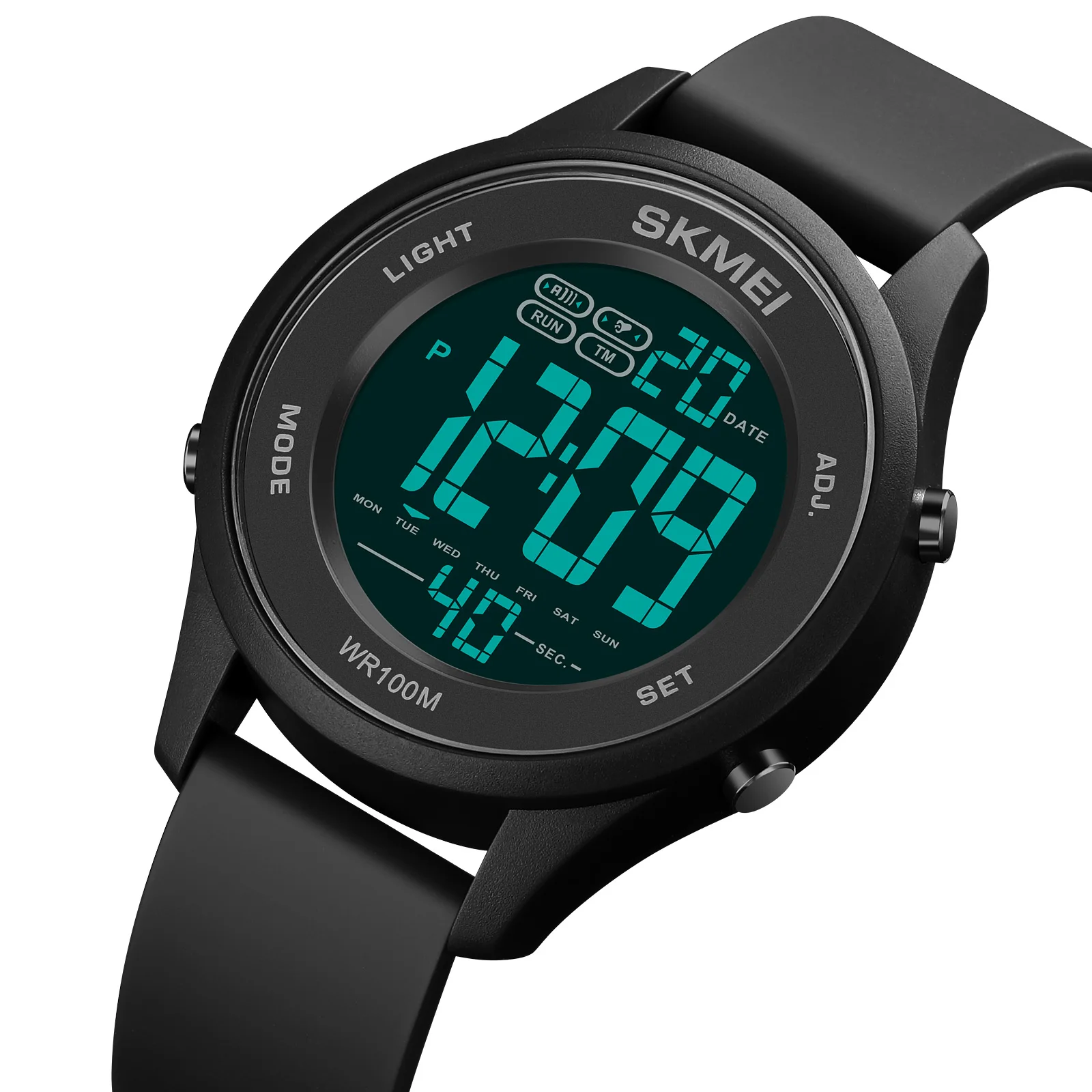 Hot Selling Skmei 1758 Black Sport Digital Watch Unisex Wristwatch Water Resistant 50 Meters (1600480287116)