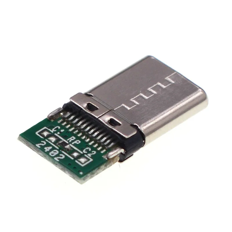 USB 3,1 Тип C Штекерный разъем, 24 контакта, быстрая зарядка для припоя провода и кабеля, печатная плата, модуль, резистор 56K