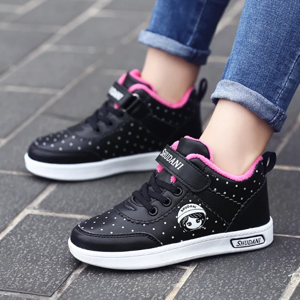 SUNTOP footwear sapatos Winter 2019 high quality cute children high top casual shoes wholesale cheap warm casual shoes