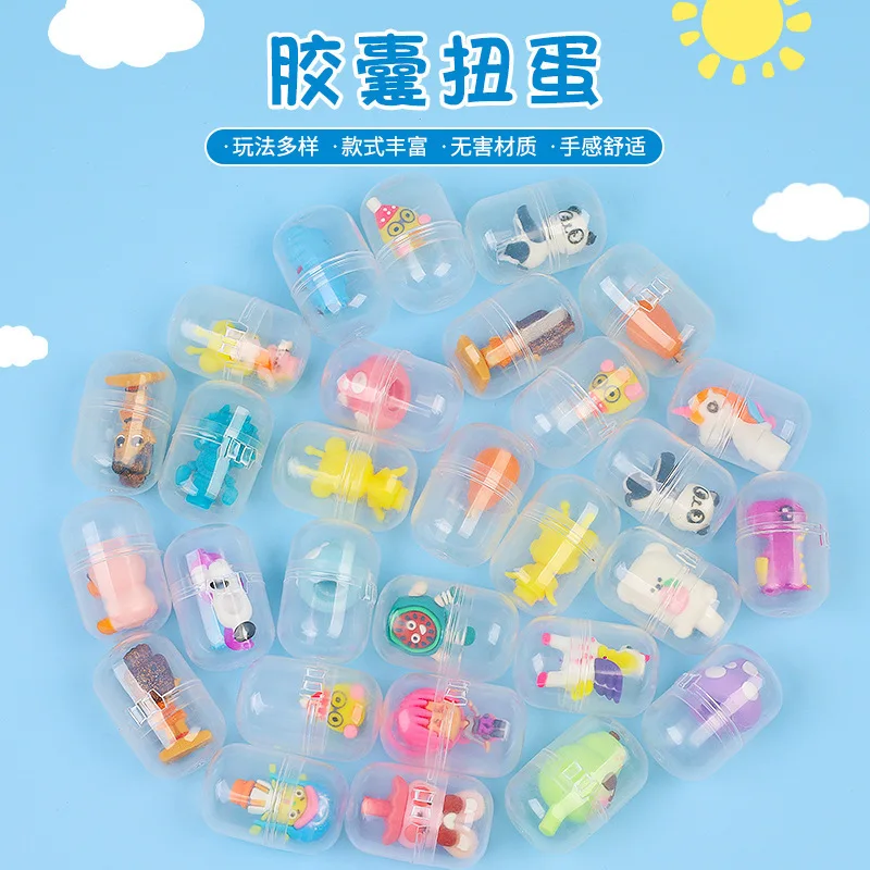K587 2024 New Mini Doll Toys Vending Machine Gashapon Capsule Toys Fully Transparent Toys For Claw Machine