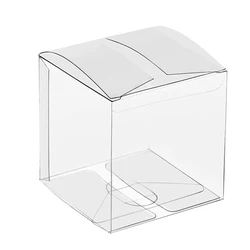 Transparent PET small packaging square boxes for cake clear PVC plastic gift foldable box