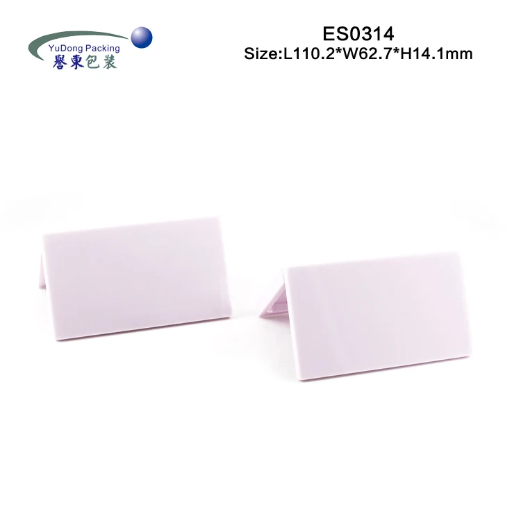 Unique brand decorated mirror 2 pans pink makeup powder case empty blush powder compact