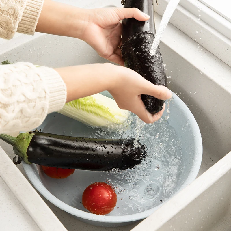 Mint Green Washbasin Household Plastic Kitchen Washing Thickened Durable Student Dormitory Bathroom Washing Underwear Large