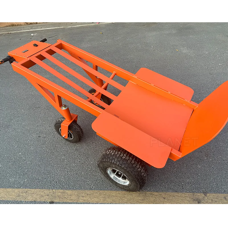 Heavy-Duty Stainless Steel Storage Trolley Cart Carry Inflatables Rental Platform Electric Dolly Hand Truck With Steering Gear
