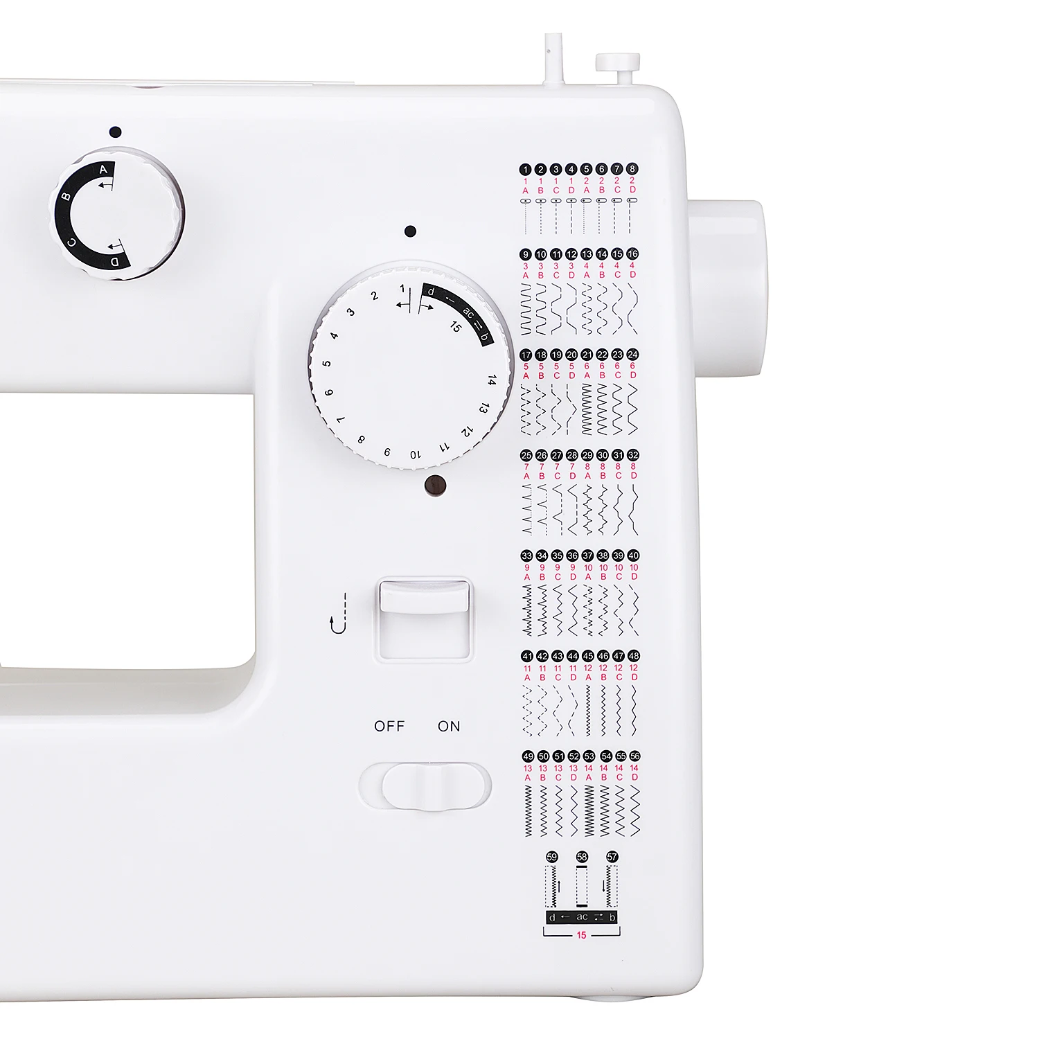 huafeng FHSM-705 59 stitch pattern mini sewing machine household easy