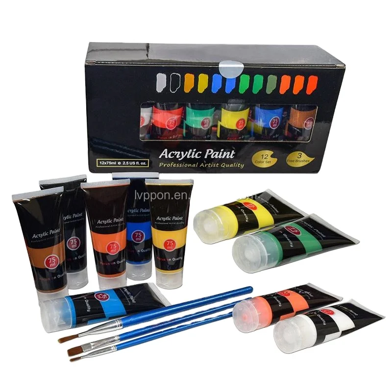 Colors Rich Pigments Non Fading Acrylic Paint Set For Artist Canvas Painting