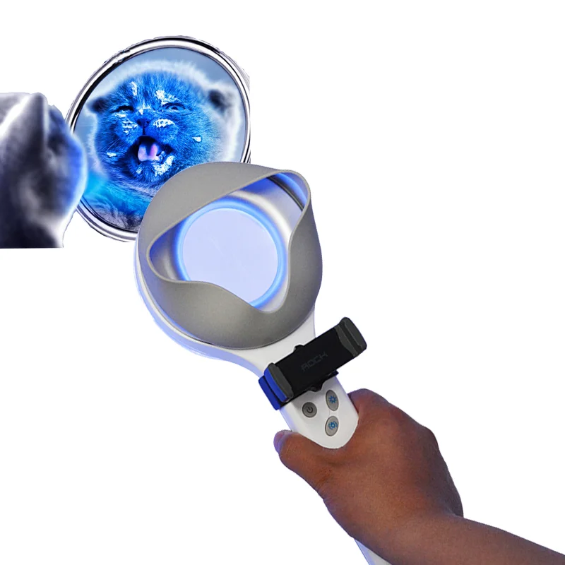 Портативный дермоскоп с сертификатом CE, медицинская ветеринарная лампа для дерева, анализатор кожи для испытания на псориаз виноградника