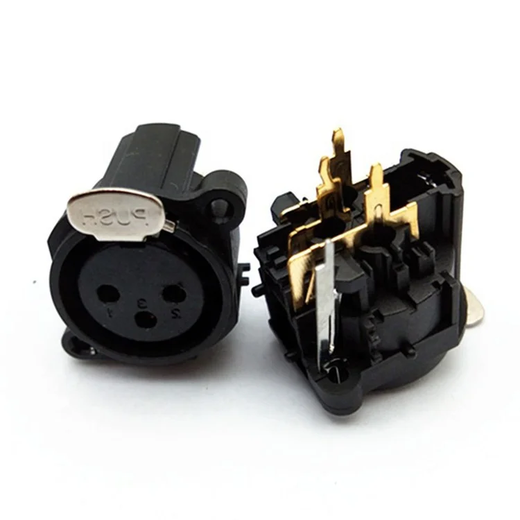 Best selling 3Pin female XLR PCB panel mount connectors