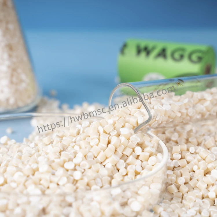 100% compostable raw material PLA PBAT cornstarch resin bioplastic pellets granules