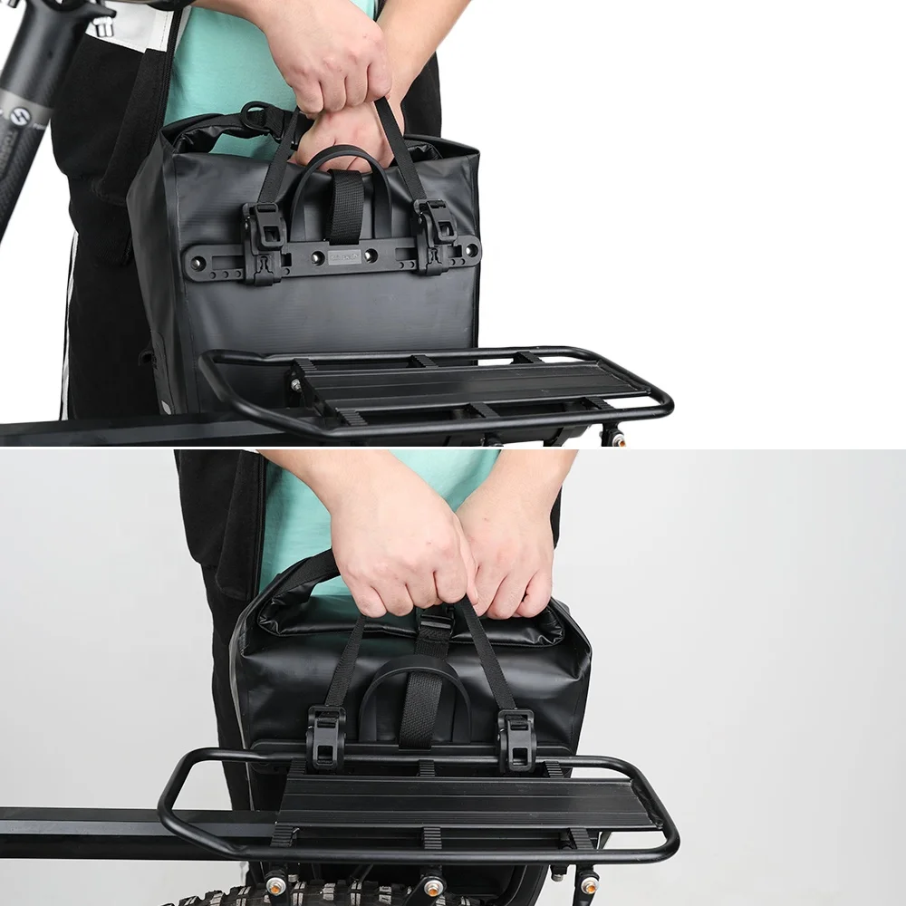 Rhinowalk 20 Liter Bicycle Pannier Pack Bike Rear Rack Luggage Bag Cycle Bikepacking for Fat Gravel Bike