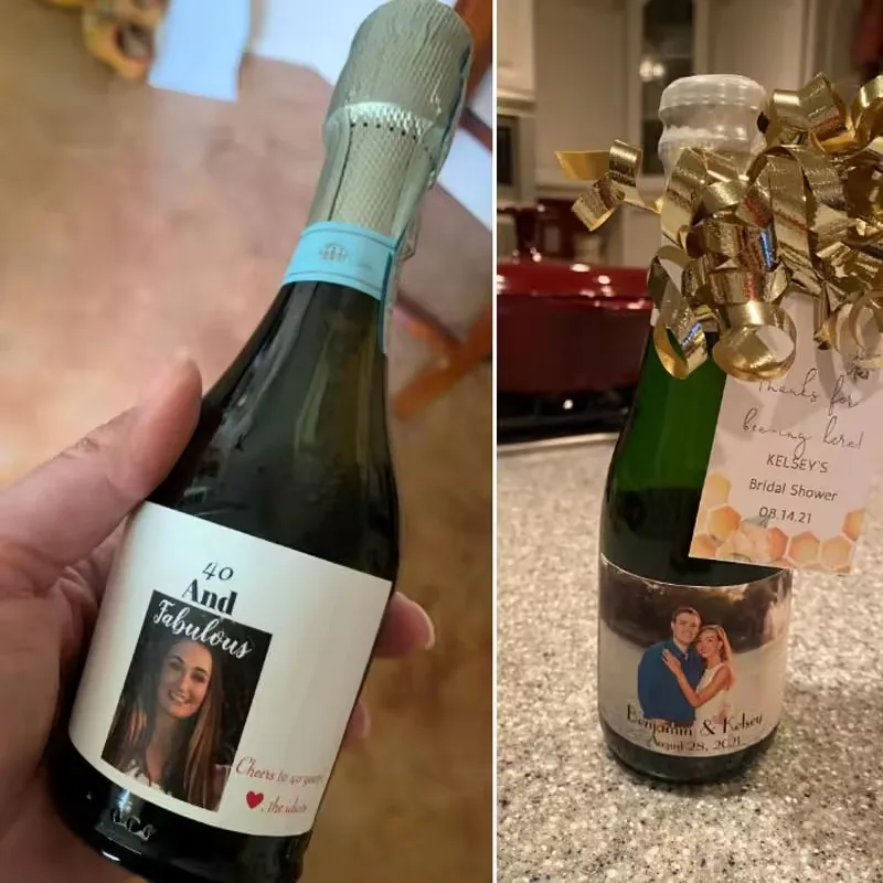 Custom Embossed Wine Beer Can Labeling Paper Decal Label Bottles Stickers Labels For Wine