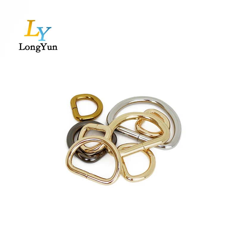 Guangzhou 4.8mm Metal d Rings Hardware Accessories Mini D-ring Buckle logo Stainless Steel Triangle D Ring Carabiner