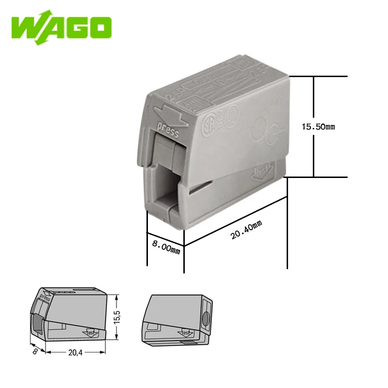 WAGO Original Quality goods 224 -101 Lighting Connectors for wiring 2.5mm2 Quick terminal