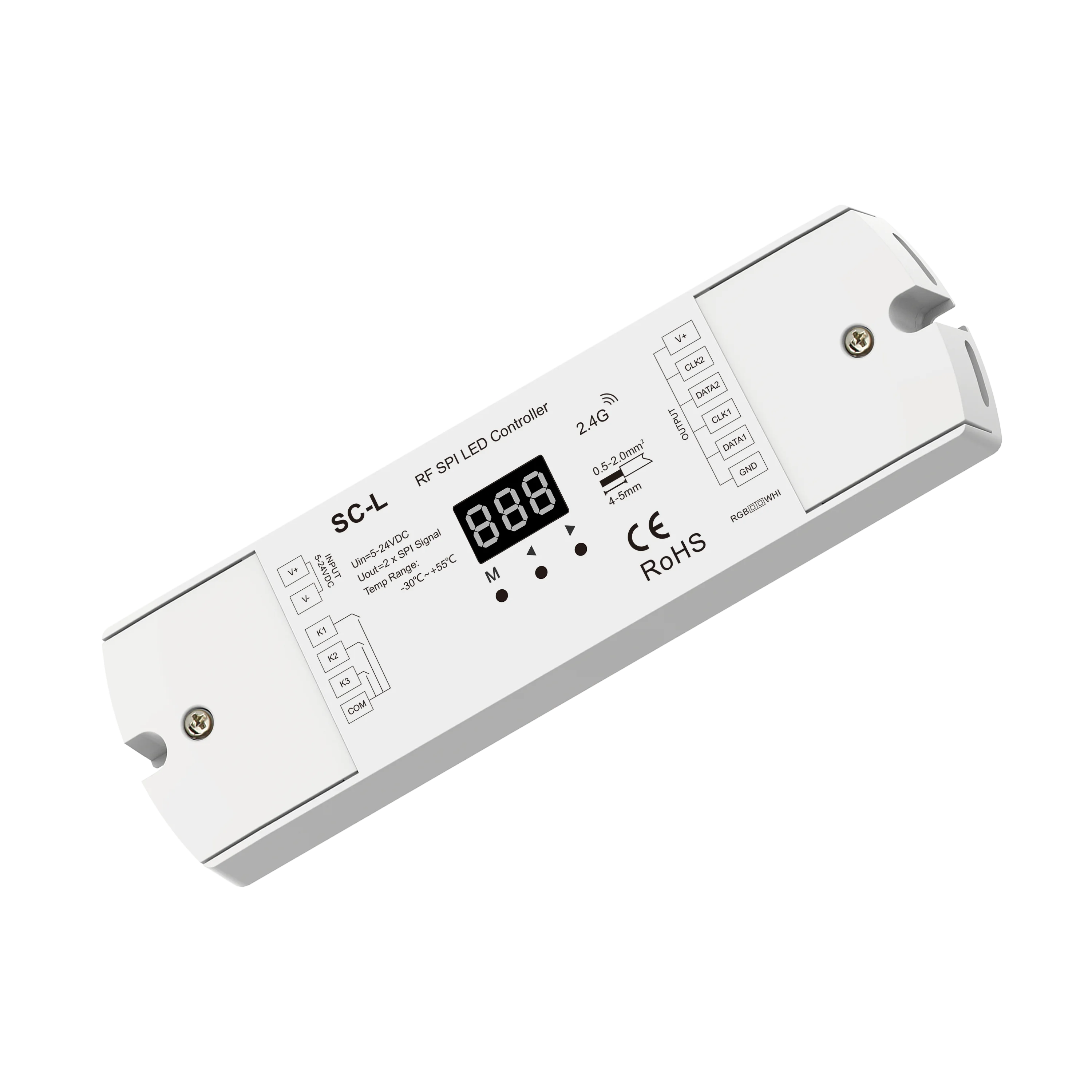 Skydance SC-L 5-24VDC RF SPI LED Controller for White light/RGB/RGBW pixel led strip Compatible with 47 kinds of Driving ICs