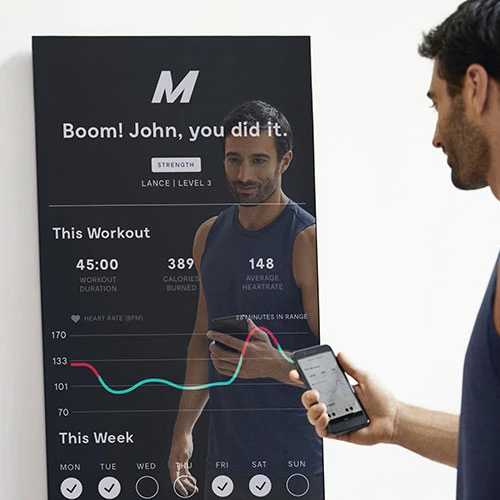 Free Sample Smart Workout Mirror Exercise Fitness Magic Mirror Digital Signage and Displays Kiosk Advertising Players Screens