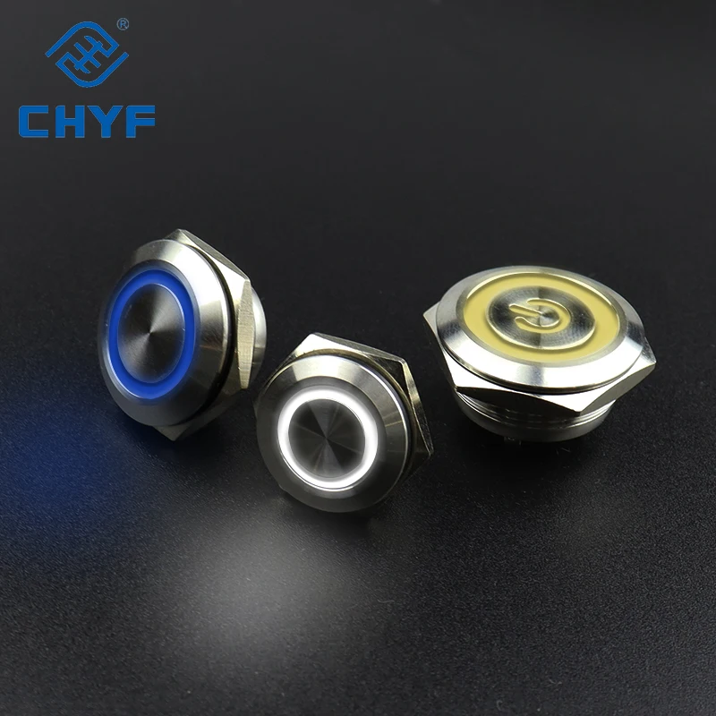 12mm 16mm 19mm 22mm short mini micro travel rgb 6v led pushbutton 16mm momentary led 6v stainless steel switch