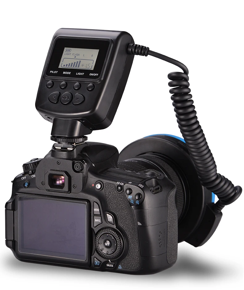 MAMEN F550D LED Macro Ring Flash Light with 8 Adapter Ring for Canon Nikon Olympus Pentax Digital DSLR Camera