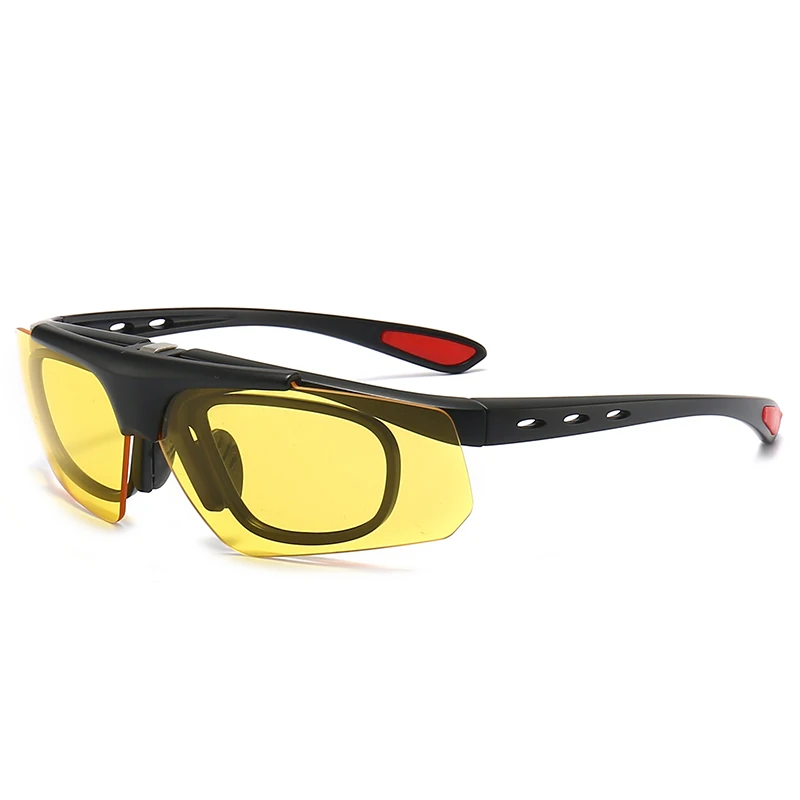 DL Glasses Sport Magnetic Polarized eyewear Clip-on sun glasses 3 in 1 women men TR90 Frame set Night Driving Sunglasses