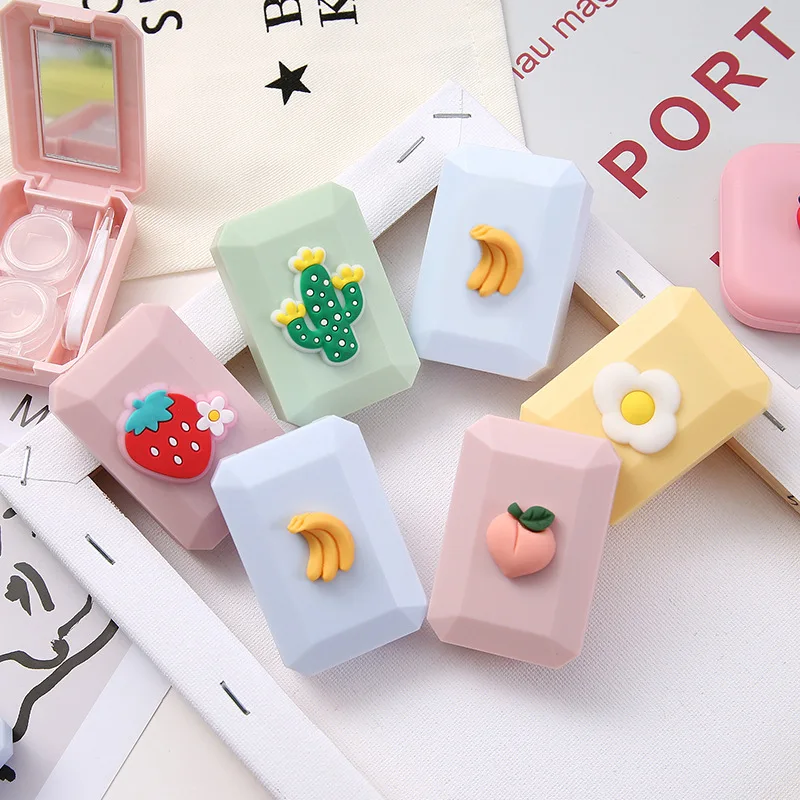 Cartoon Girl Contact Lens Case Qute Contact Lens Packaging Box