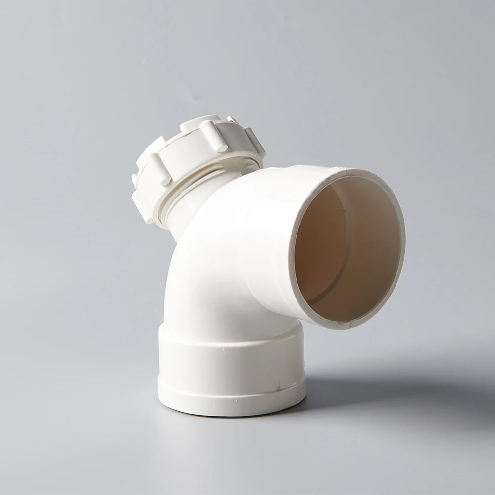 Golden supplier GB/T 5836.1-2006 pvc 50mm 90 degree elbow with inspection