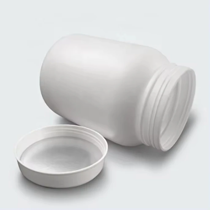 Wholesale custom plastic protein powder storage jar hdpe round empty plastic protein powder container with screw cap