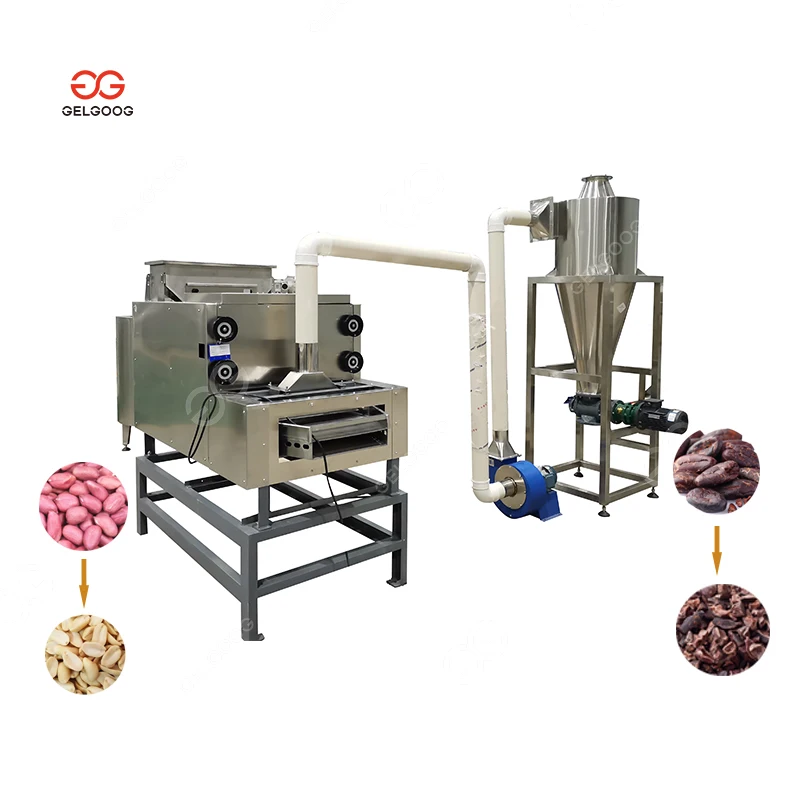 High Quality Cacao Beans Husk Remover Cracker Cocoa Peeling Machine For Peanut Half Cutting