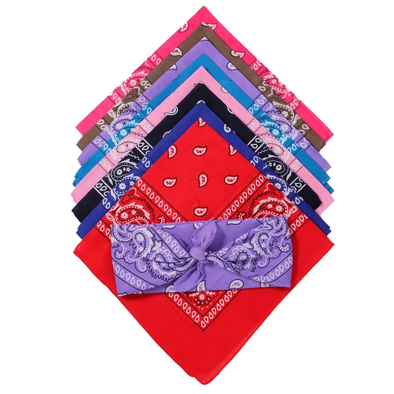 21*21inch 100% cotton square rainbow Stripe bandana both side printed rainbow pride custom logo bandana