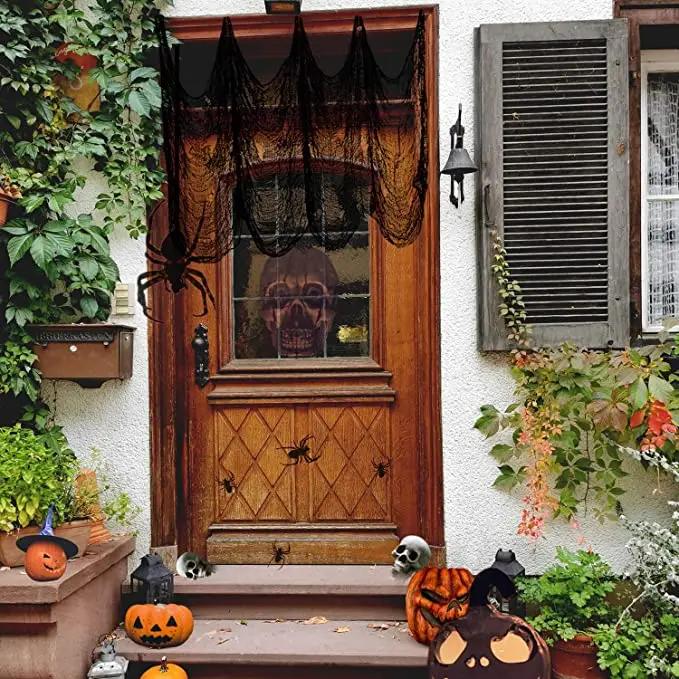 Home Wall Doorway Outdoor Yard Decor Spooky Scary Gauze for Halloween Party