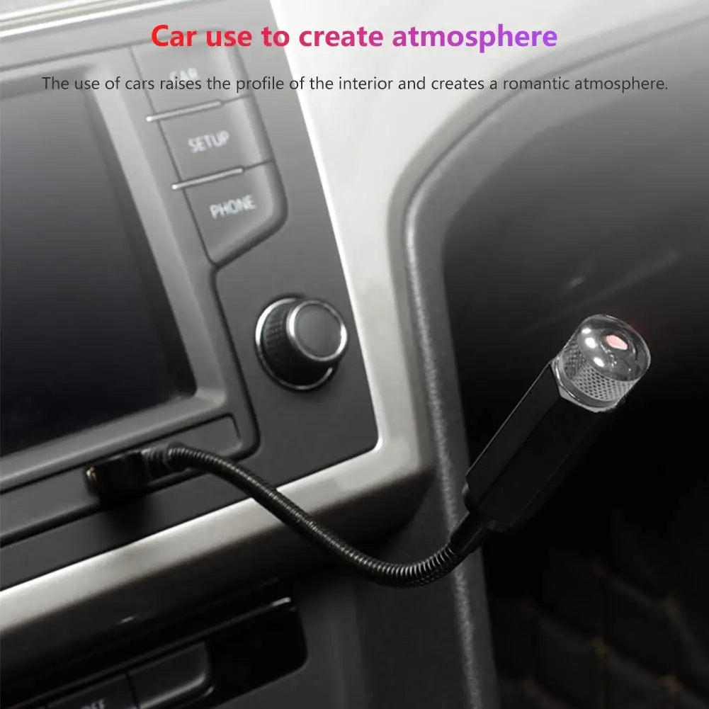 Проектор звездный Ночной светильник регулируемый Романтический Галактический гибкий USB интерьерный автомобильный светильник портативный Ночной светильник украшения для автомобиля