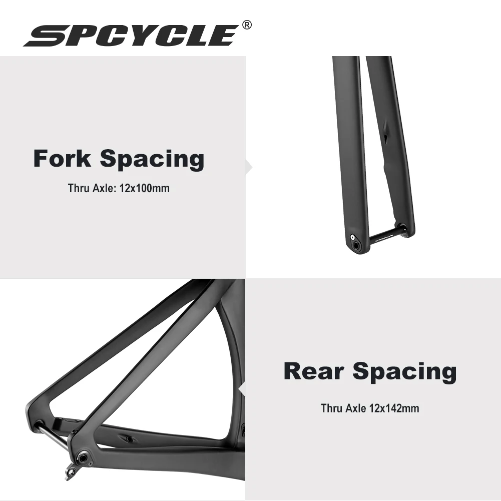 Spcycle R065 Aero Carbon Road Bike Frame 700x32C Disc Brake Road Bicycle Carbon Frameset